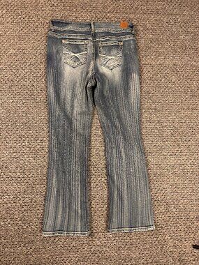 Y2K Wallflower The Lucious Curvy Boot Cut Bling Stretch Jeans Womens 13 W 33 L 3
